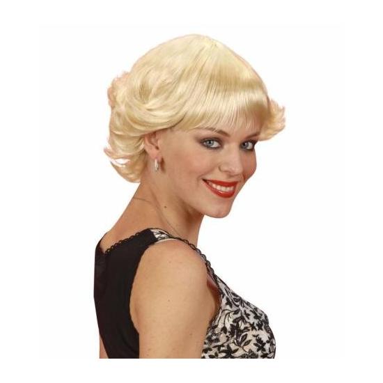 Peruca Anos 50 Curta Loira Peruca Anos 50 Curta Loira