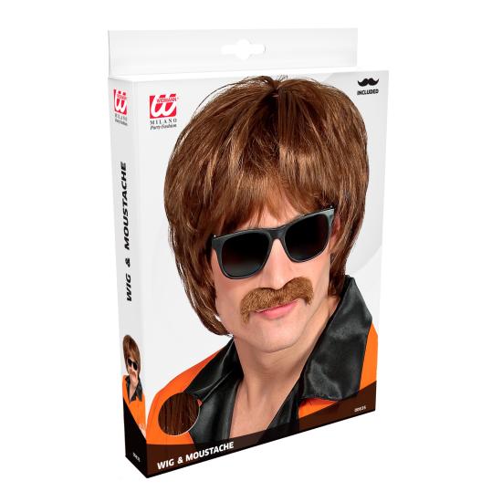 Peruca com bigode dos anos 60 – Estilo retrô para figurinos originais | Widmann Peruca com bigode dos anos 60 – Estilo retrô para figurinos originais | Widmann