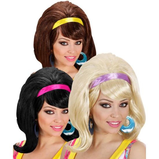 Peruca adulta Yeye Disco anos 70 Peruca adulta Yeye Disco anos 70