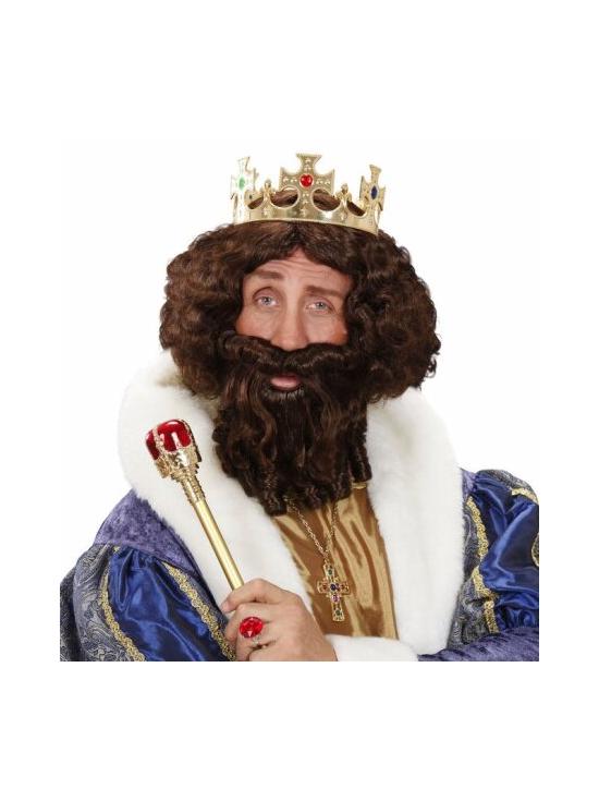 Peruca e barba com cachos
