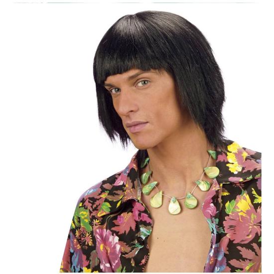 Peruca preta para meninos de praia. Peruca preta para meninos de praia.