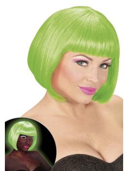 Peruca Cabaré Verde Fluorescente