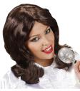 Peruca Cantora Abba Marrom dos anos 70