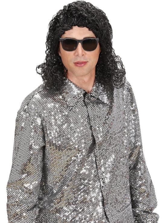 Peruca Rei do Pop na caixa
