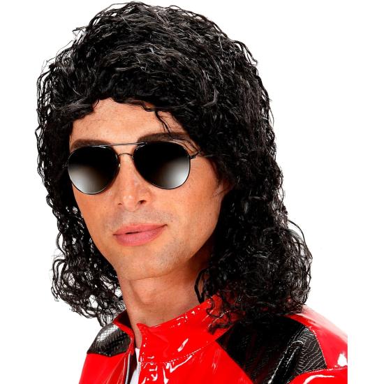 Peruca Rei do Pop na caixa Peruca Rei do Pop na caixa