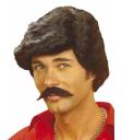 Peruca Casanova Preta com Bigode..