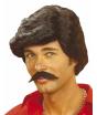 Peruca Casanova Preta com Bigode..