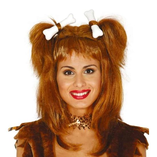 Peruca de homem das cavernas de ossos.. Peruca de homem das cavernas de ossos..