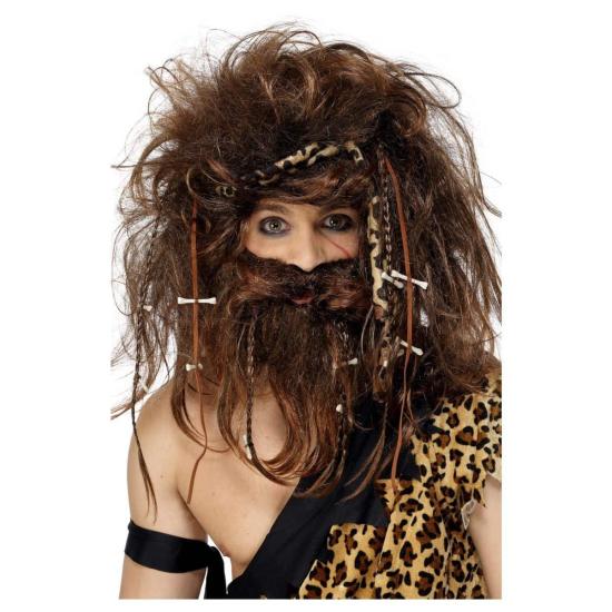 Peruca de homem das cavernas de luxo para adultos Peruca de homem das cavernas de luxo para adultos