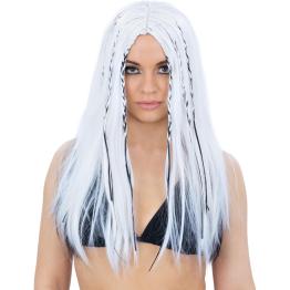 Peruca branca Christina dos anos 90