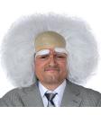 Peruca de cientista Einstein.