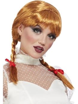 Peruca de rabo de cavalo da boneca Annabelle