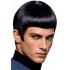Peruca preta do Comandante de Star Trek na caixa