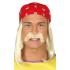 Peluca con pañuelo y bigote Hulk Hogan Luchador