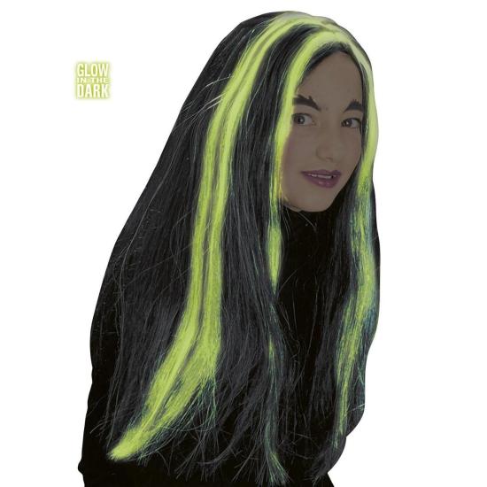 Peruca de Bruxa Infantil Fluor Darkness!