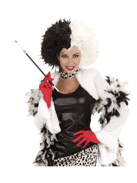 Peruca Cruella de Vil Deluxe 101 Dálmatas