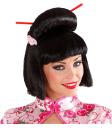 Peluca de Japonesa Moño con Flor