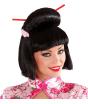 Peluca de Japonesa Moño con Flor