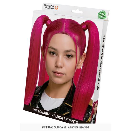 💖 Peruca rosa estilo guerreiro K-Pop
