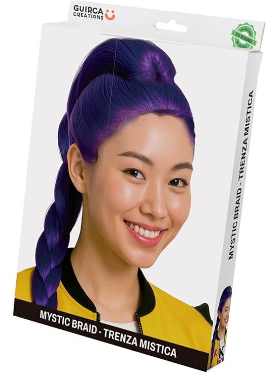 💜 Peruca Rumi K-Pop Warrior com Trança Mística