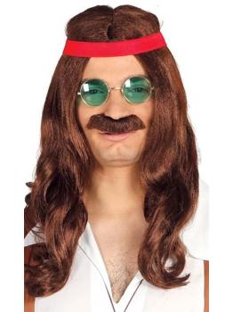 Peruca hippie com fita