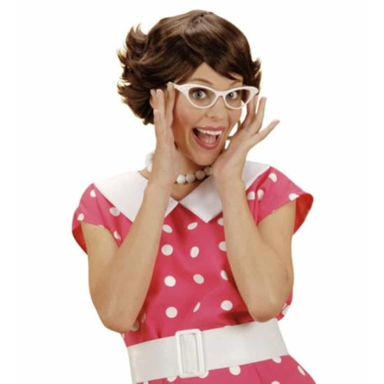 Peruca Anos 50 Curta Mulher Marrom Peruca Anos 50 Curta Mulher Marrom