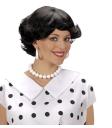 Peruca curta morena feminina dos anos 50