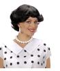 Peruca curta morena feminina dos anos 50