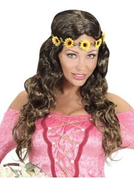 Peruca Castanha Medieval ou Hippie