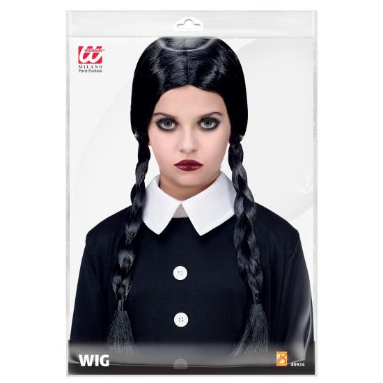 Peruca infantil Wednesday Addams
