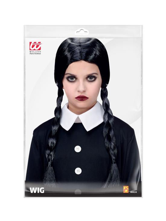 Peruca infantil Wednesday Addams