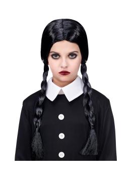Peruca infantil Wednesday Addams