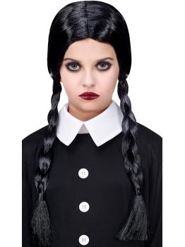 Peruca infantil Wednesday Addams