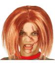 Peruca estilo Chucky para crianças - Peruca ruiva para o Halloween