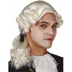 Peluca de Época Hombre Colonial – Estilo Histórico para Disfraz