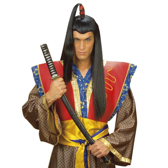 Peluca Samurai Negra larga Peluca Samurai Negra larga
