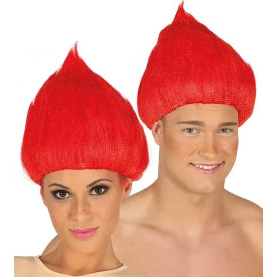 Peruca de troll vermelha. Peruca de troll vermelha.