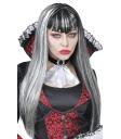 Peruca de vampiro preta e branca