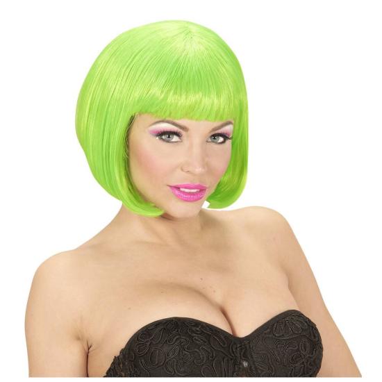 Peruca Cabaré Verde Fluorescente