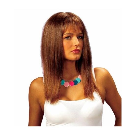 Peruca atraente de fantasia de castanha