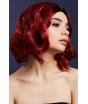 Peruca Fever Kourtney, mistura de dois tons, vermelho rubi