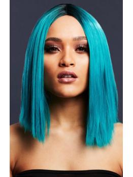Peruca Fever Kylie, mistura de dois tons, azul-esverdeado
