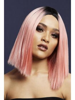 Peruca Fever Kylie, mistura de dois tons, rosa coral
