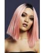 Peruca Fever Kylie, mistura de dois tons, rosa coral