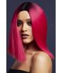 Peruca Fever Kylie, mistura de dois tons, rosa magenta