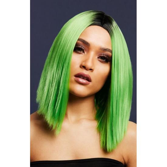 Peruca Fever Kylie, mistura de dois tons, verde limão