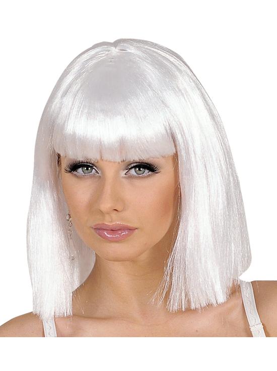 Peruca de franja lisa de showgirl