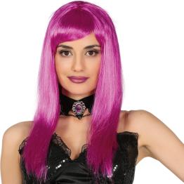 Peruca Lilás para Fantasias – Peruca Longa Lilás Fantasia