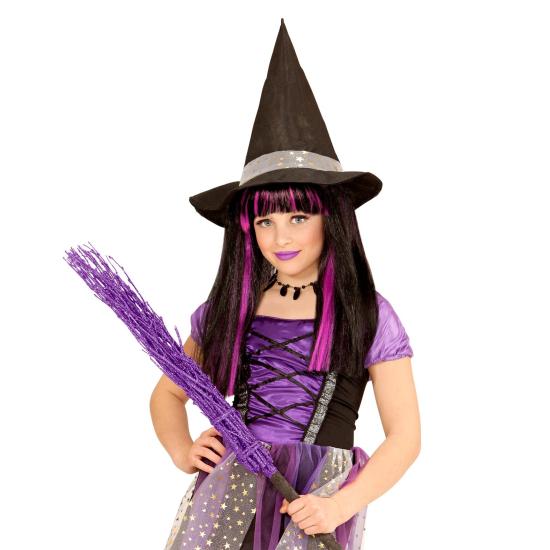 Peruca Violeta de Halloween para Menina