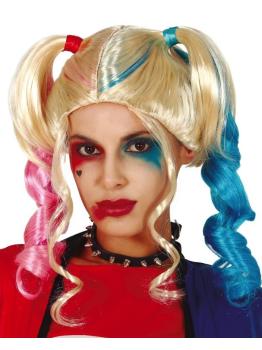 Peruca econômica Harley Joker.